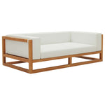 Modway Newbury Accent Lounge Outdoor Patio Premium Grade A Teak Wood Sofa