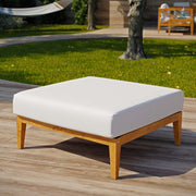 Modway Northlake Outdoor Patio Premium Grade A Teak Wood Ottoman