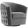 Modway Rogue Swivel Performance Velvet Armchair