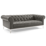 Modway Idyll Tufted Button Upholstered Leather Chesterfield Sofa