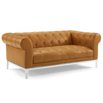 Modway Idyll Tufted Button Upholstered Leather Chesterfield Loveseat