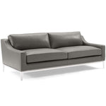 Modway Harness 83.5" Stainless Steel Base Leather Sofa