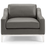Modway Harness Stainless Steel Base Leather Armchair