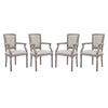 Modway Penchant Dining Armchair Upholstered Fabric Set of 4