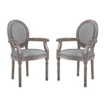 Modway Emanate Dining Armchair Upholstered Fabric Set of 2