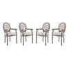 Modway Emanate Dining Armchair Upholstered Fabric Set of 4