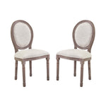 Modway Emanate Dining Side Chair Upholstered Fabric Set of 2