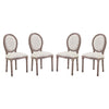 Modway Emanate Dining Side Chair Upholstered Fabric Set of 4