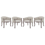 Modway Crown Dining Armchair Upholstered Fabric Set of 4