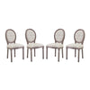 Modway Arise Dining Side Chair Upholstered Fabric Set of 4