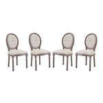 Modway Arise Dining Side Chair Upholstered Fabric Set of 4