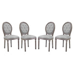 Modway Arise Dining Side Chair Upholstered Fabric Set of 4