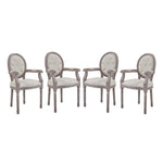 Modway Arise Dining Armchair Upholstered Fabric Set of 4