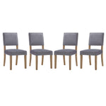 Modway Oblige Dining Chair Wood Set of 4