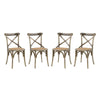 Modway Gear Dining Side Chair Set of 4