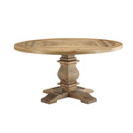 Modway Column 59" Round Pine Wood Dining Table