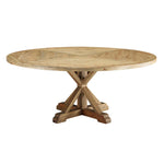 Modway Stitch 71" Round Pine Wood Dining Table