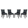 Modway Marquis Dining Chair Faux Leather Set of 4