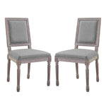 Modway Court Dining Side Chair Upholstered Fabric Set of 2