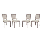Modway Court Dining Side Chair Upholstered Fabric Set of 4