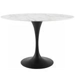Modway Lippa 48" Oval Artificial Marble Dining Table