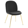 Modway Scoop Gold Stainless Steel Leg Performance Velvet Dining Chair