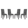 Modway Parcel Dining Side Chair Fabric Set of 4
