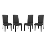 Modway Parcel Dining Side Chair Vinyl Set of 4
