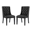 Modway Baronet Dining Chair Vinyl Set of 2 Black