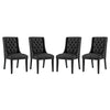 Modway Baronet Dining Chair Vinyl Set of 4