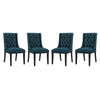 Modway Baronet Dining Chair Fabric Set of 4