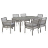 Modway Aura 7 Piece Outdoor Patio Wicker Rattan Set