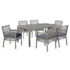 Modway Aura 7 Piece Outdoor Patio Wicker Rattan Set