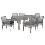 Modway Aura 7 Piece Outdoor Patio Wicker Rattan Set