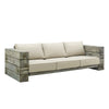 Modway Manteo Rustic Coastal Outdoor Patio Sunbrella  Sofa