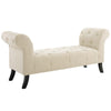Modway Evince Button Tufted Accent Upholstered Fabric Bench