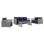 Modway Aura 4 Piece Outdoor Patio Wicker Rattan Set