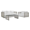 Modway Aura 3 Piece Outdoor Patio Wicker Rattan Set