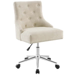 Modway Regent Tufted Button Swivel Upholstered Fabric Office Chair