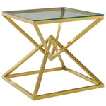 Modway Point 25.5" Brushed  Metal Stainless Steel Side Table