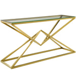 Modway Point 59" Brushed  Metal Stainless Steel Console Table