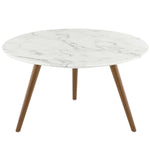 Modway Lippa 28" Round Artificial Marble Coffee Table with Tripod Base