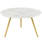 Modway Lippa 28" Round Artificial Marble Coffee Table with Tripod Base V