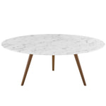 Modway Lippa 40" Round Artificial Marble Coffee Table with Tripod Base