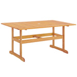 Modway Hatteras 59" Rectangle Outdoor Patio Eucalyptus Wood Dining Table