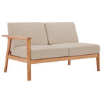 Modway Sedona Outdoor Patio Eucalyptus Wood Right-Facing Loveseat