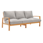 Modway Orlean Outdoor Patio Eucalyptus Wood Sofa