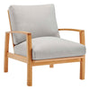Modway Orlean Outdoor Patio Eucalyptus Wood Lounge Armchair