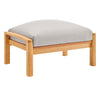 Modway Orlean Outdoor Patio Eucalyptus Wood Ottoman