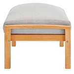 Modway Orlean Outdoor Patio Eucalyptus Wood Ottoman